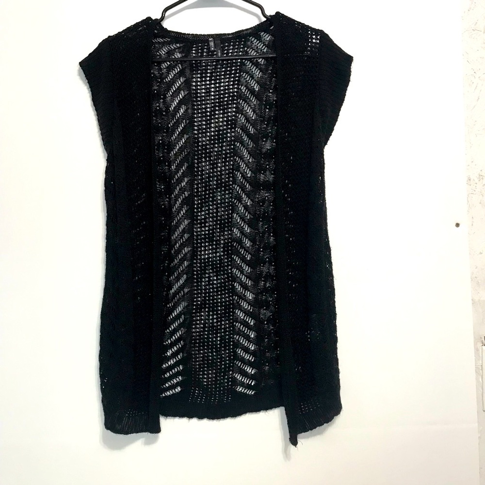 Maurices Black Knit Long Cardigan Size M.